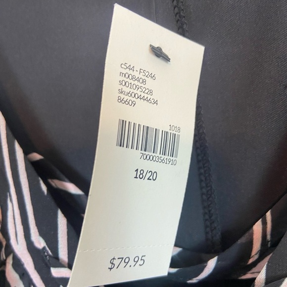 NWT Lane Bryant Ruffle V-Neck Zebra Print Dress 18/20 Flowy Fit & Flare - Picture 4 of 5